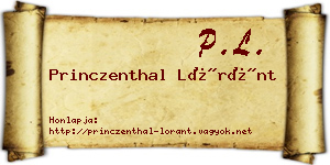 Princzenthal Lóránt névjegykártya